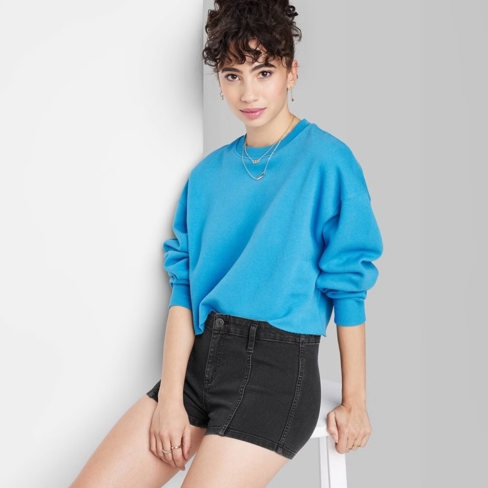 Women's Super-High Rise Seamed Jean Shorts Wild Fable